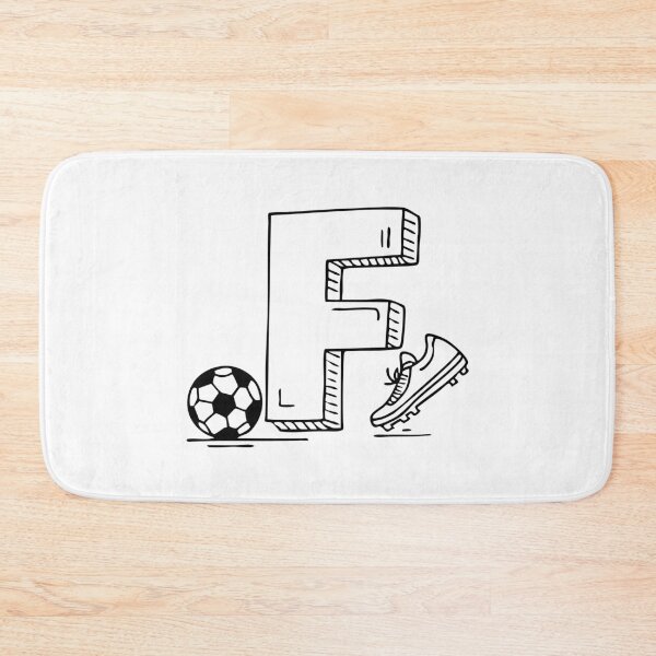 Item preview, Illustration of Letter F Beside Football designed and sold by rasagamastore.