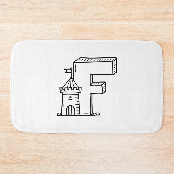 Item preview, Illustration of Letter F Beside Fortress designed and sold by rasagamastore.