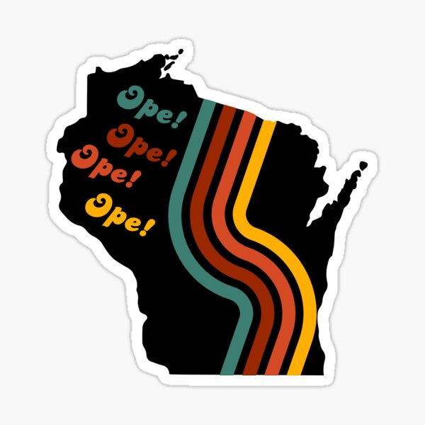 Vista previa del artículo con la obra «¡Abrete! Wisconsin», diseñado y vendido por Mushroom Patch Designs.