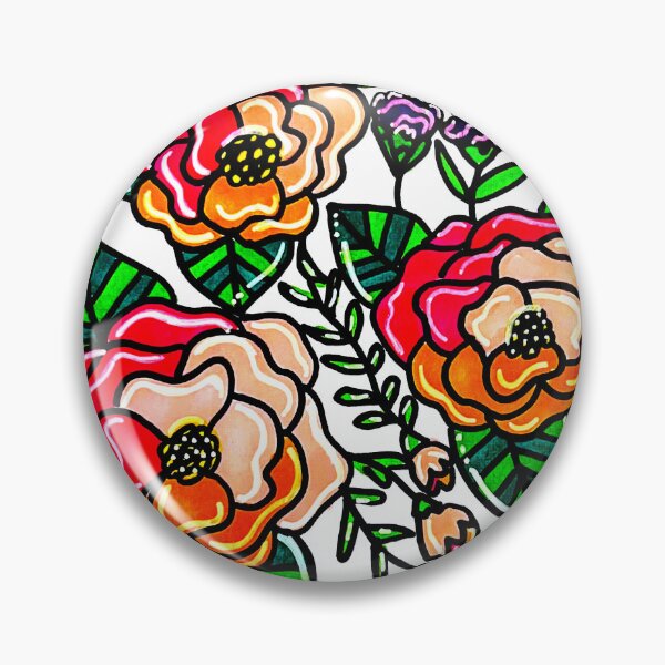 Item preview, Roses - Pink and orange  designed and sold by Rebecca Lyon Art .