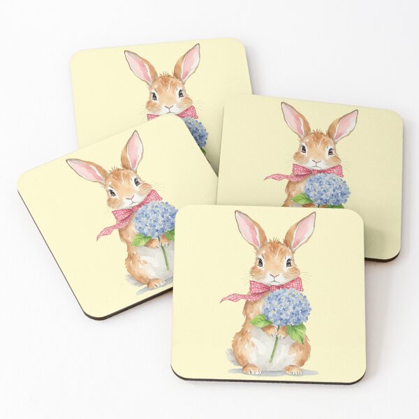 Item preview, Cute Easter Bunny Watercolor designed and sold by Magnolia Valley Art.
