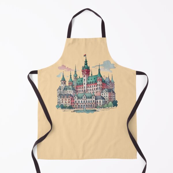 Aperçu de l'œuvre Sticker aquarelle minimaliste du Palais Grand-Ducal, créée et vendue par PaintMeWorld.