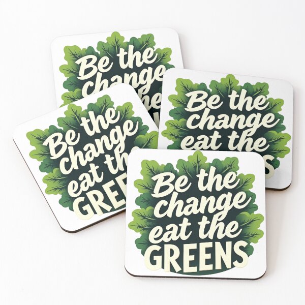 Item preview, Be the Change, Eat the Greens | Vegan Quote T-Shirt designed and sold by veganeats.