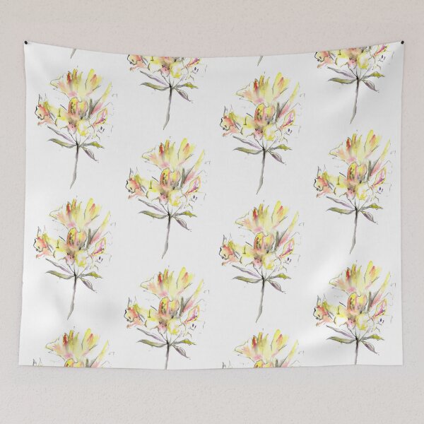 Item preview, Watercolor drawing of yellow Alstroemeria designed and sold by VB Accessories.