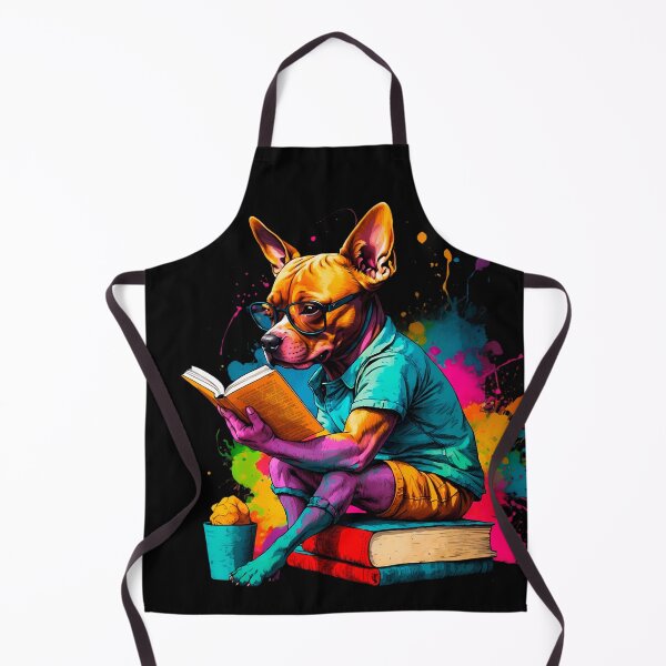 Item preview, Pitbull dog reading books designed and sold by Furrifico.