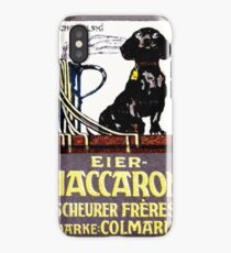 1910 Dachshund and Macaroni iPhone Case