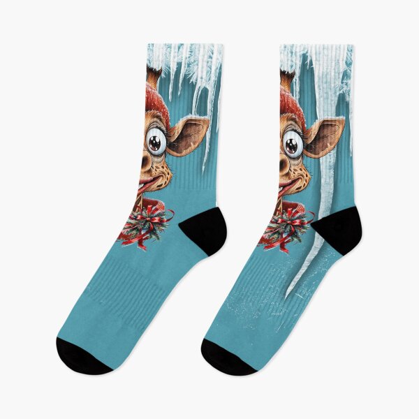 Item preview, Winter magic with a cute cartoon giraffe. designed and sold by nicky2342.
