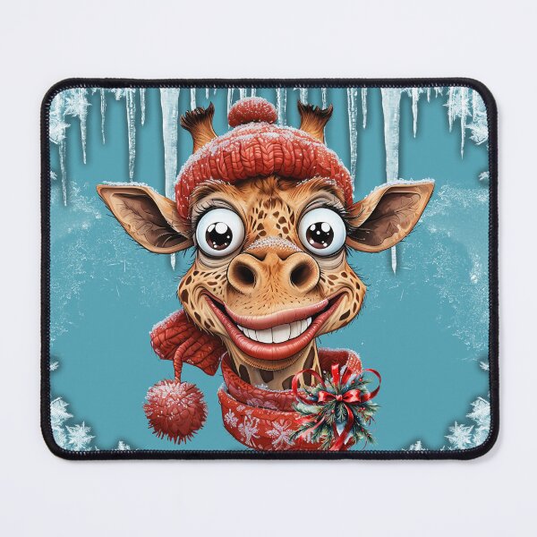 Item preview, Winter magic with a cute cartoon giraffe. designed and sold by nicky2342.