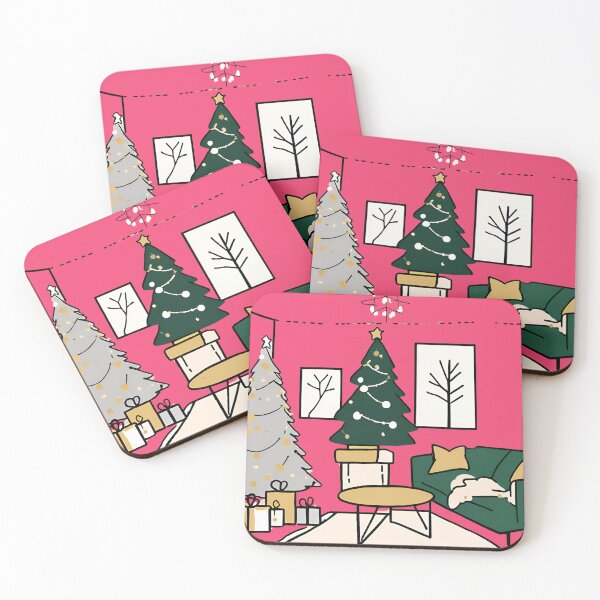 Item preview, Modern Christmas of pink designed and sold by andrasdesignssss.