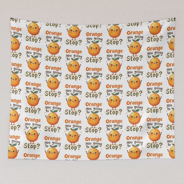Artikelvorschau, Orange, du wirst aufhören, Kawaii Food Puns entworfen und verkauft von MagicalThreads.