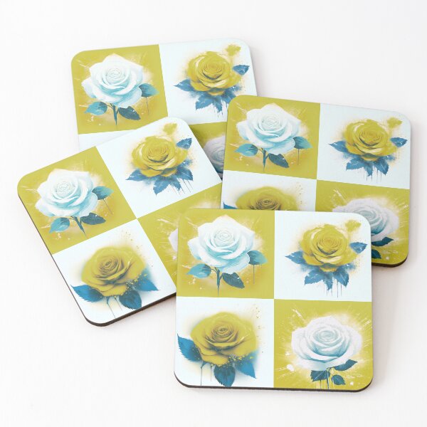 Item preview, Yellow & White Rose Checkerboard designed and sold by Kevin Luckham.