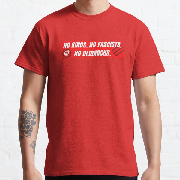 Item preview, No Kings No Fascists No Oligarchs designed and sold by JustSomeGuy359.