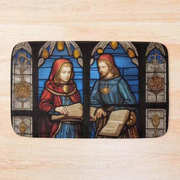 Item preview, Midieval Bible Study in Stained Glass designed and sold by The Enchanted Treasury.