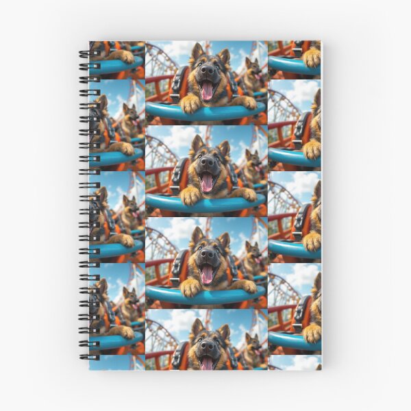 Item preview, Adorable German Shepherd puppy capturing a selfie on a roller coaster, designed and sold by AlwaysHome.