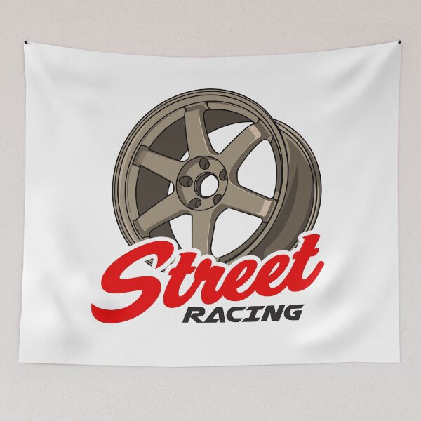 Item preview, gold jdm rim with text street racing vector designed and sold by wisnubayuaji.