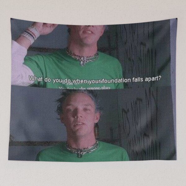 Item preview, SLC Punk Stevo "What do you do when your foundation falls apart? I don't know, they don't teach you that in school." designed and sold by aceandjack.
