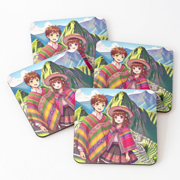Item preview, Anime-Style Love Story at Machu Picchu designed and sold by unrealartwork.