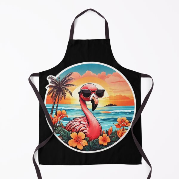 Item preview, Hawaii Flamingo with Sunglasses by the Beach at Sunset designed and sold by NautiChic.