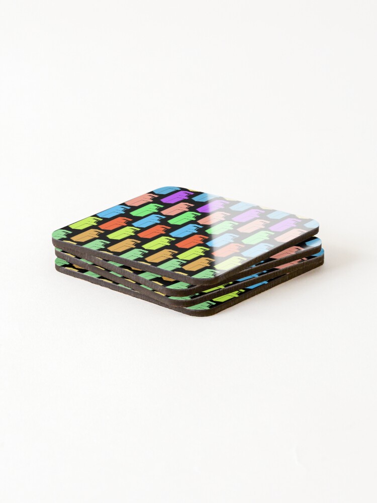 Thumbnail 4 of 5, Coasters (Set of 4), Retro Arcade Machine Pattern designed and sold by celeste-vs.