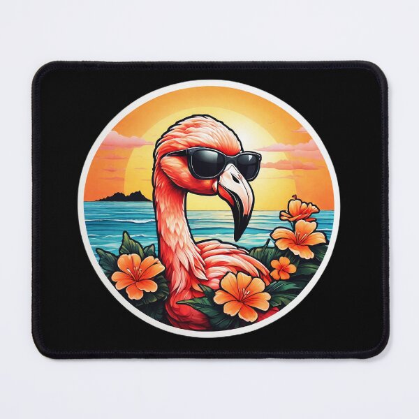 Item preview, Hawaii Orchids Flamingo at Sunset over Ocean designed and sold by NautiChic.