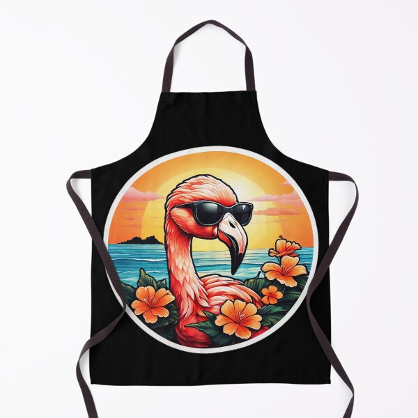 Item preview, Hawaii Orchids Flamingo at Sunset over Ocean designed and sold by NautiChic.