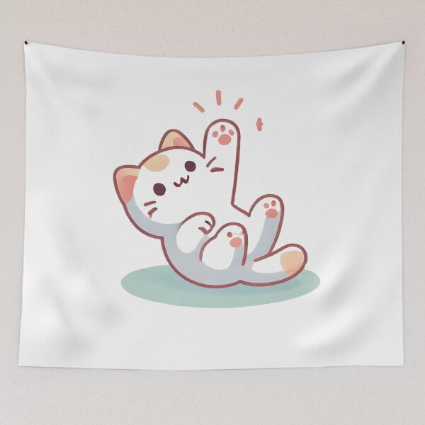 Item preview, Cute Cartoon Cat with Happy Vibes 07 designed and sold by Artidnan12.