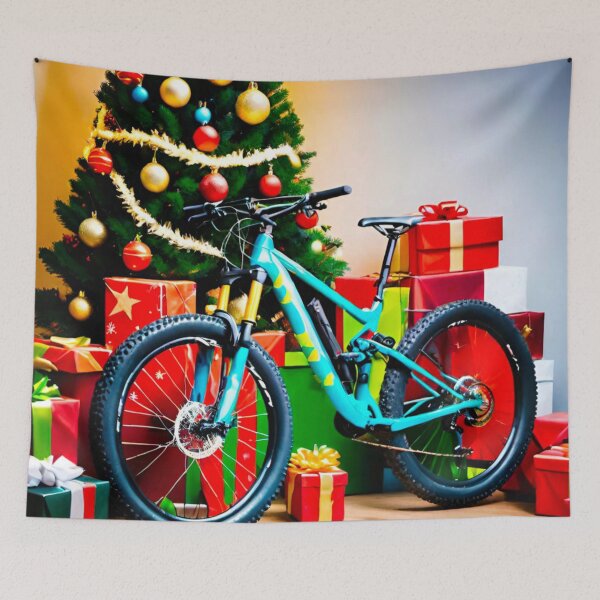 Artikelvorschau, MTB unter dem Baum am Weihnachtsmorgen entworfen und verkauft von GrizzlyCollective.