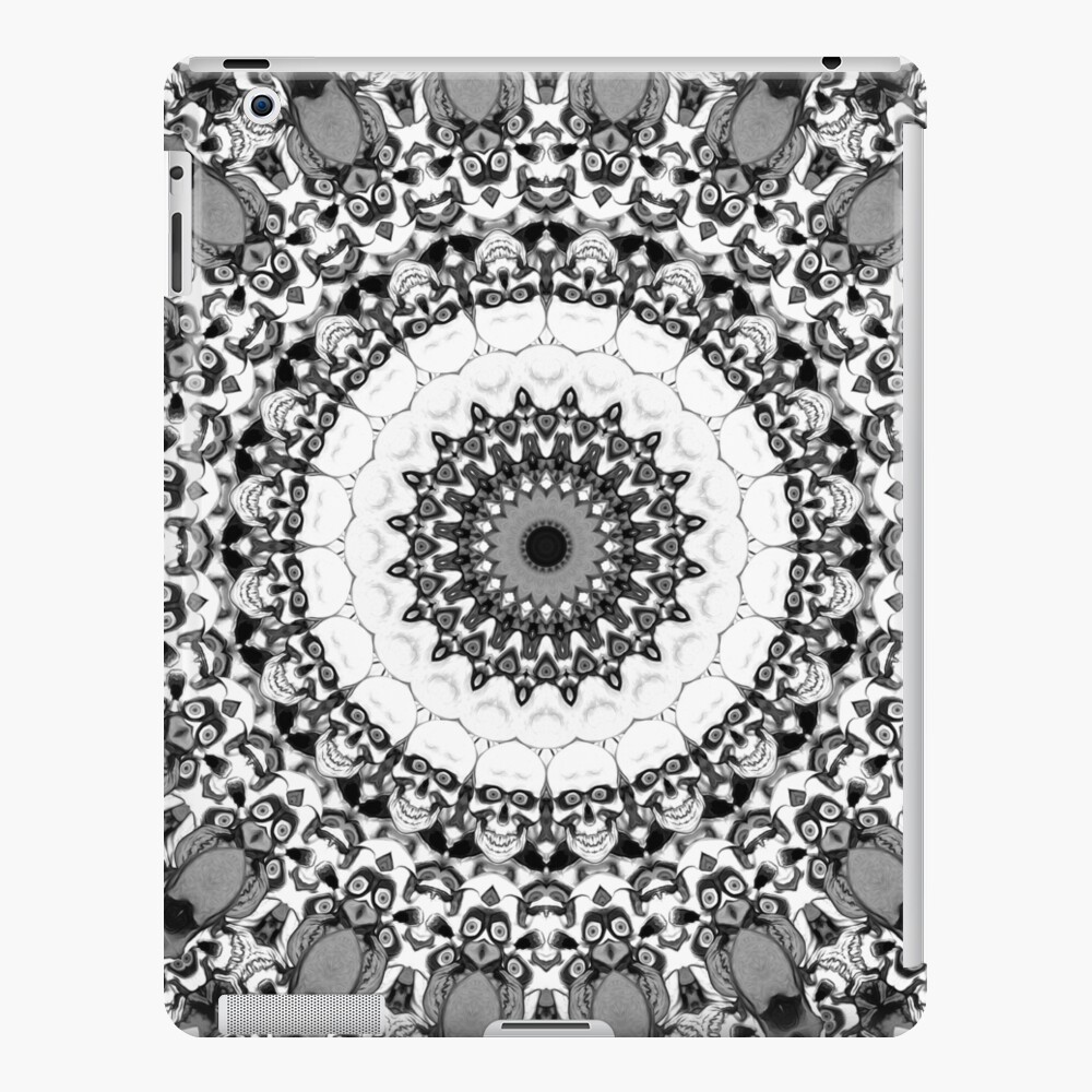 Creepy Skulls Mandala iPad Case & Skin