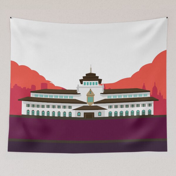 Item preview, gedung sate landmark design vector designed and sold by andriassaputro.