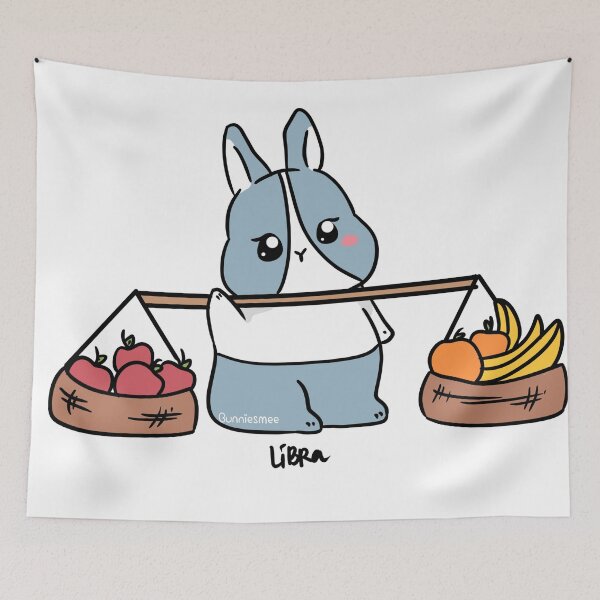 Item preview, Libra Bunny | Bunniesmee Zodiac Sign Edition T-Shirt designed and sold by bunniesmee.