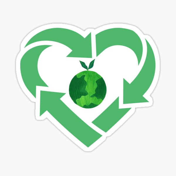Item preview, Heart Shaped Recycling Earth Design designed and sold by hallwell.