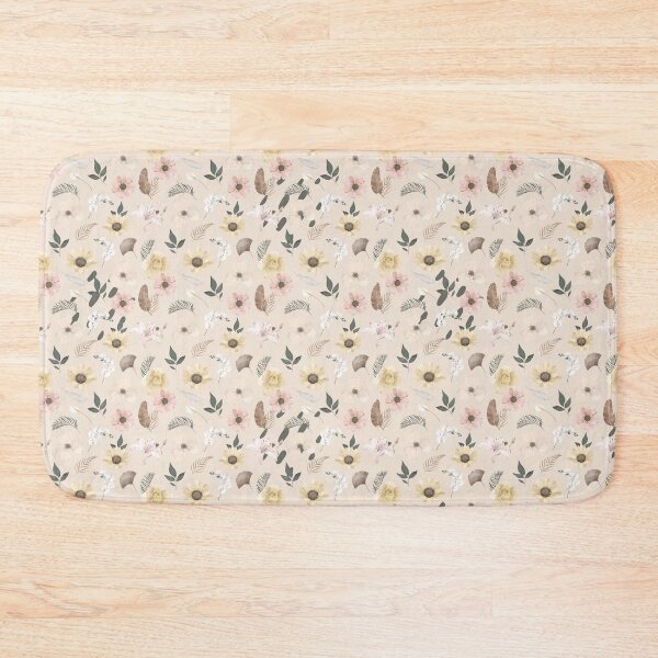 Item preview, Beige and Cream Minimalist Flower Pattern designed and sold by Eunoia-ikigai.