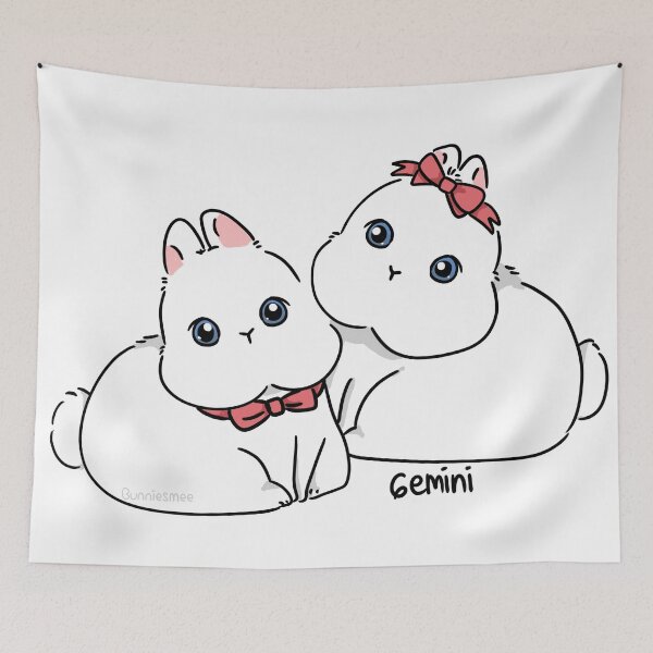 Item preview, Gemini Bunny | Bunniesmee Zodiac Sign Edition T-Shirt designed and sold by bunniesmee.