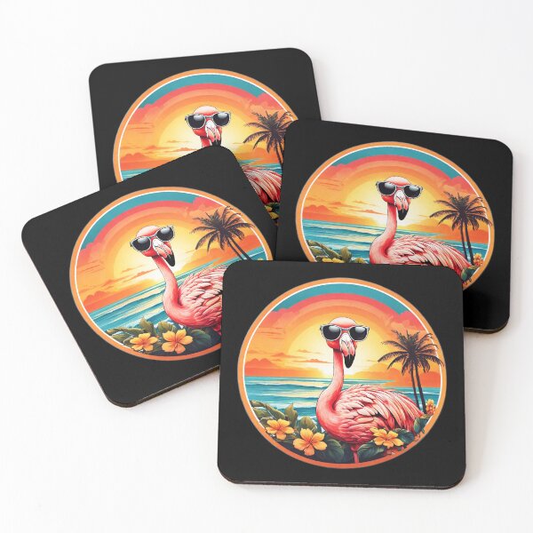 Item preview, Sunglasses Flamingo by The Beach with Ocean Waves designed and sold by NautiChic.