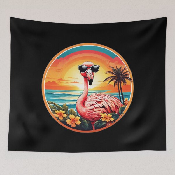 Item preview, Sunglasses Flamingo by The Beach with Ocean Waves designed and sold by NautiChic.