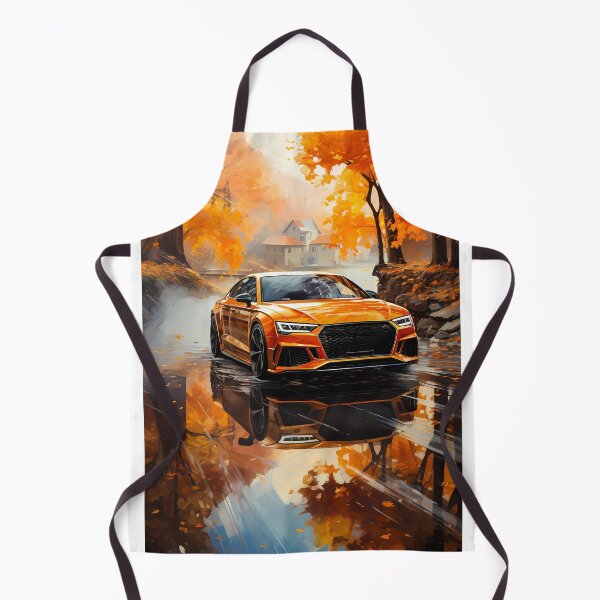 Item preview, Sports Limousine Reflected In Wet Autumn Road Amid Golden Leaves designed and sold by RevUpDesign.