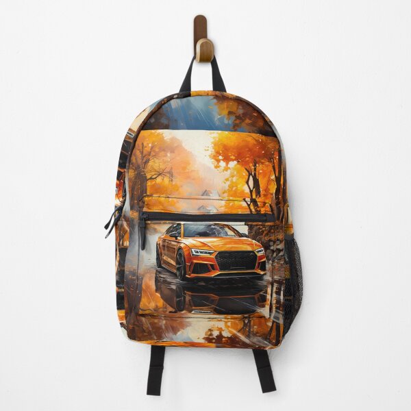 Item preview, Sports Limousine Reflected In Wet Autumn Road Amid Golden Leaves designed and sold by RevUpDesign.