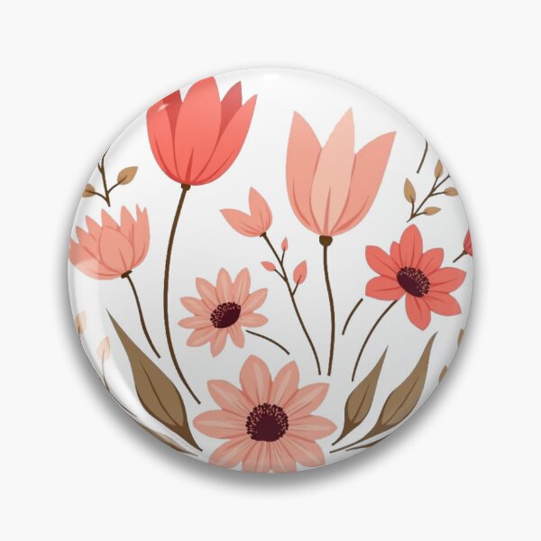 Item preview, Whimsical Floral Harmony – Coral and Teal Design designed and sold by TeesHearts100.
