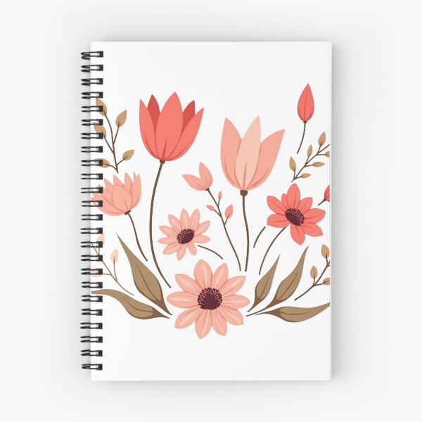 Item preview, Whimsical Floral Harmony – Coral and Teal Design designed and sold by TeesHearts100.