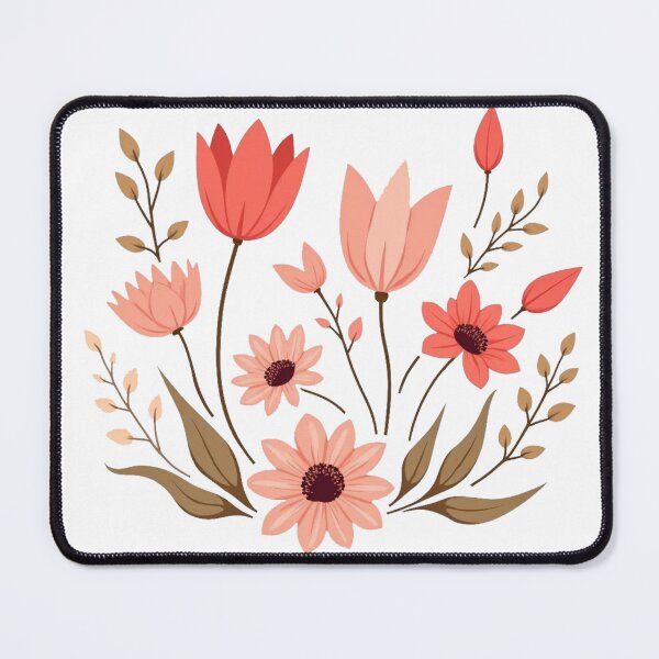 Item preview, Whimsical Floral Harmony – Coral and Teal Design designed and sold by TeesHearts100.