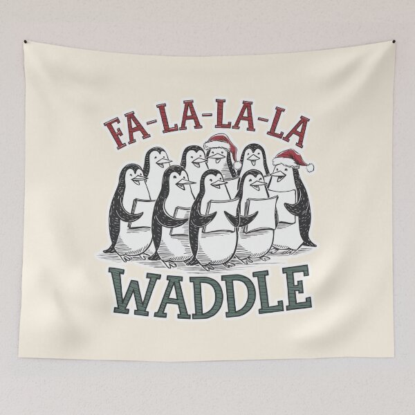 Item preview, Fa-La-La-La Waddle Penguin Humor designed and sold by Dream-Fab.