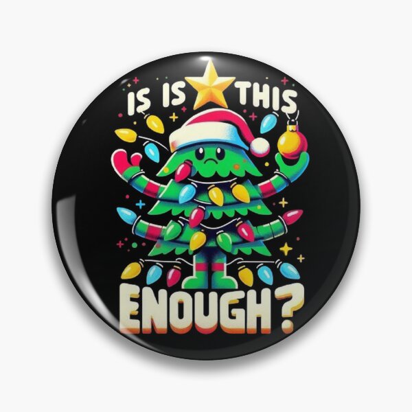 Item preview, Is This Jolly Enough Green Merry Christmas Tree Lights Funny designed and sold by SztylishDesigns.