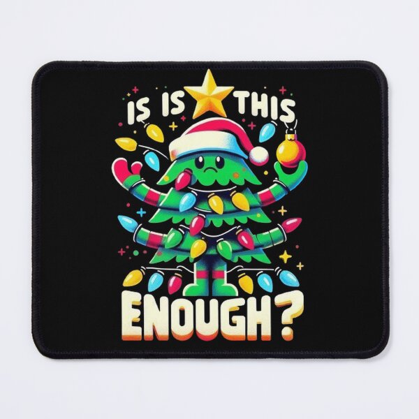 Item preview, Is This Jolly Enough Green Merry Christmas Tree Lights Funny designed and sold by SztylishDesigns.