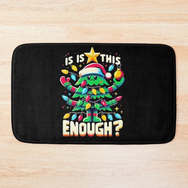 Item preview, Is This Jolly Enough Green Merry Christmas Tree Lights Funny designed and sold by SztylishDesigns.