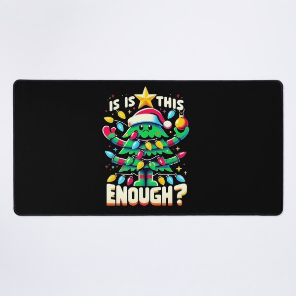 Item preview, Is This Jolly Enough Green Merry Christmas Tree Lights Funny designed and sold by SztylishDesigns.