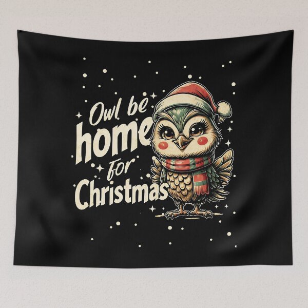 Item preview, Owl Be Home for Christmas Cute Holiday Design designed and sold by JerdbordinShop.