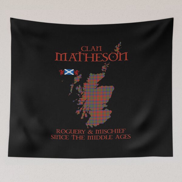Item preview, Clan Matheson tartan Scotland map Saltire flag and lion rampant scottish designed and sold by Clan1093.