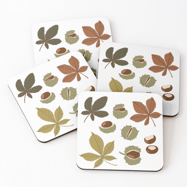 Item preview, horse chestnut leaves and fruits designed and sold by Barysevich.