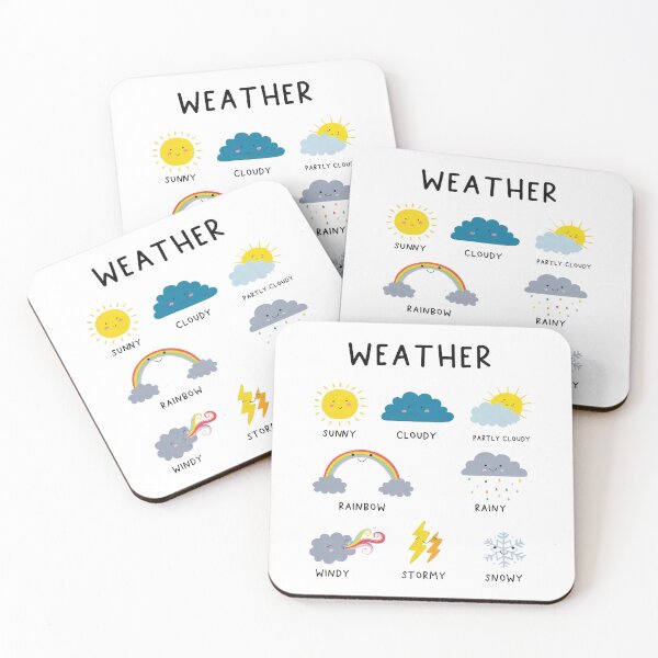 Item preview, Weather Icons Cute and Colorful Weather Design designed and sold by nor-my.