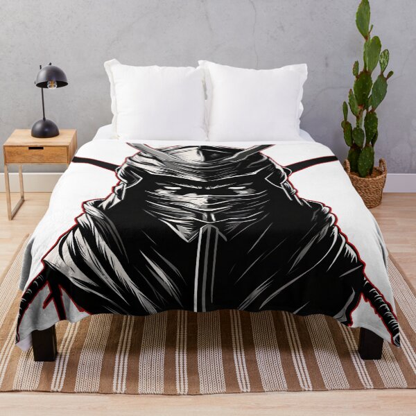 Item preview, Ninja Fighter Black White Red Outline designed and sold by Salimgor Hangaround Music.